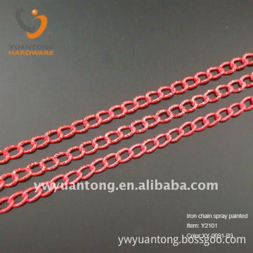 fashion painted metal curb chain